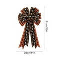 thumbnail image 3 of feimajia Halloween Bows for Wreaths Halloween Decoration Wreath Bowknot Imitation Hemps Fabric with Lace Edge Burlaps Pumpkin Ghost Pattern Bowknot, 3 of 6