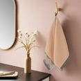 thumbnail image 2 of REGALWOVEN Floral Jacquard Hand Towels Set of 2, Home Soft Absorbent Hand Towel for Bathroom, Hotel, Gym and Spa Brown 13" x 29", 2 of 4