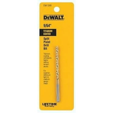 DEWALT DW1309 9/64-Inch Titanium Split Point Twist Drill Bit