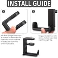 thumbnail image 4 of PC Gaming Headphone Stand Headset Hook Holder, Hanger Mount With Adjustable Rotating Arm Clamp, Desk Mount Universal Bag Bracket, 4 of 5