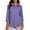 Purple 1, variant on Vynhevius Women's 3/4 Sleeve Sweatshirt Stand Collar Half Snap Tunic Length Casual Pullover Tops