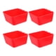 thumbnail image 2 of GOOHOCHY 4 cuencos colgantes para gallinero, jaula para conejos, comedero para pollos, dispensador de agua para mascotas, loros, gallos, color rojo., 2 of 8