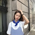 thumbnail image 2 of Bufanda pequeña cuadrada de moda Hip hop Cool Guy mujeres hombres impresión cabeza envoltura rap estrella pañuelo cuello lazo para el pelo Accesorios para máquinas de ejercicios Azul oscuro Greeniant JJ15373-09, 2 of 6