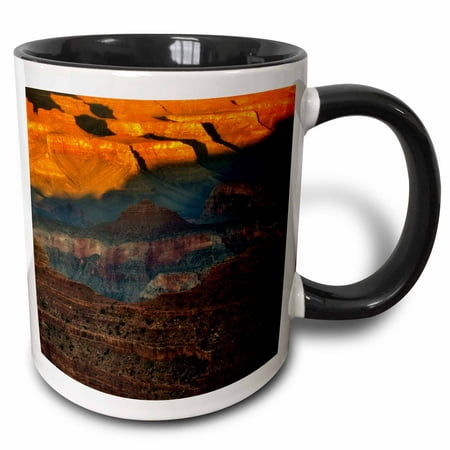 3dRose USA, Arizona, Grand Canyon National Park. Sunset - US03 BJA0127 - Jaynes Gallery - Two Tone Black Mug,