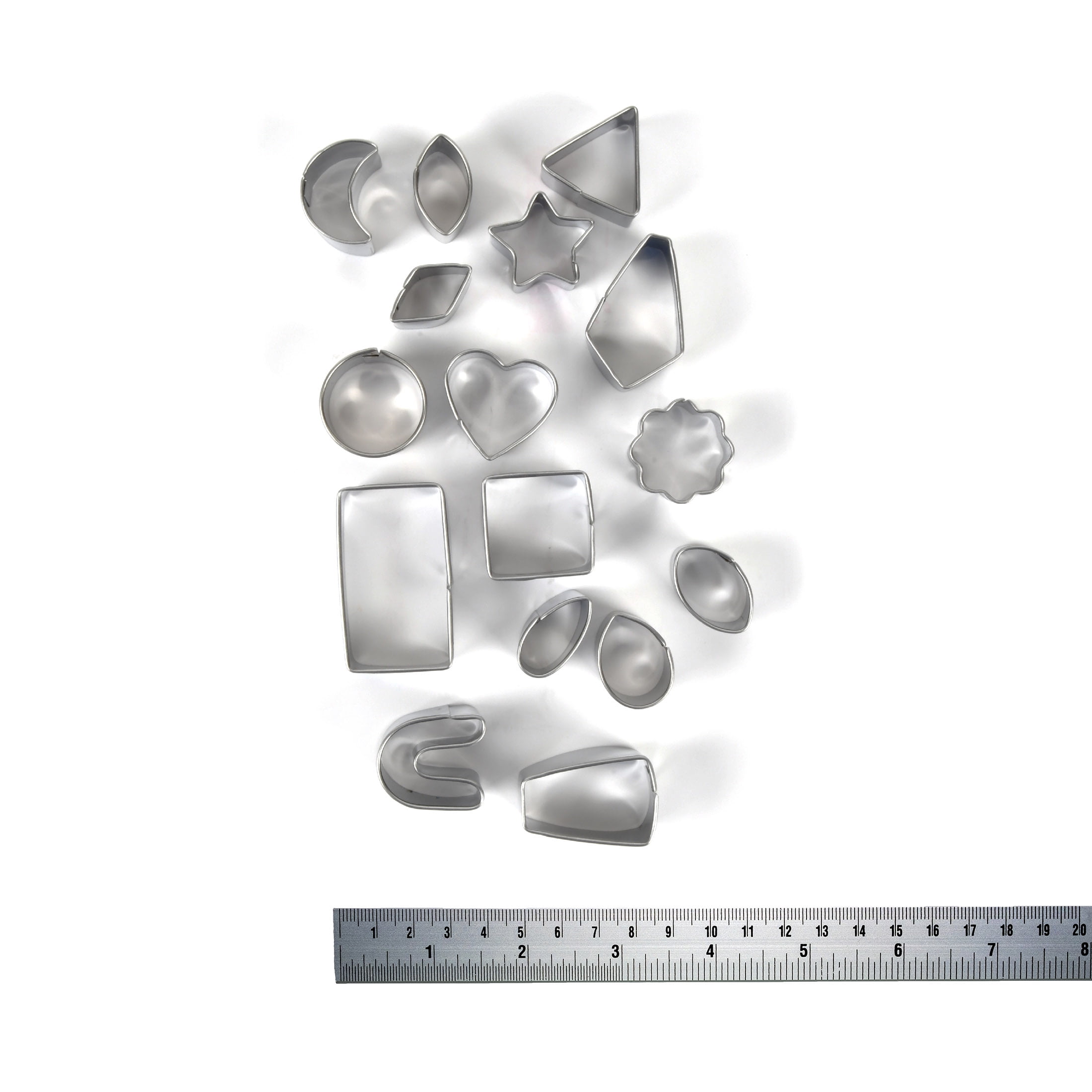 Blue Moon Beads Metal Cutters Oven Bake Polymer Clay for DIY Jewelry Making, 16 Piece-Unisex, Adult