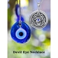 thumbnail image 6 of Dorunmo Evil Eye Necklace Heart Locket Necklace that Hold 2 Photos 925 Sterling Silver Evil Eye Jewelry Picture Locket Pendant for Women, 6 of 7