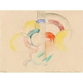 thumbnail image 2 of Franz Marc 14x12 Gold Ornate Wood Frame and Double Matted Museum Art Print Titled - Abstract Watercolor I (1913-14), 2 of 4