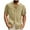 Khaki, variant on Besolor Mens Summer Button down Shirts Lapel Short Sleeve Cotton Linen Shirts Casual Big and Tall Beach Vacation Tees
