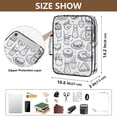 thumbnail image 3 of Haosy Accordion File Organizer Zipper Binder 500 Sheet 6-Tab Expanding File Folder Multi-Pocket 1.2 Inch 3 Ring Pizza Burger Fruit Line, 3 of 7