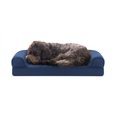 thumbnail image 1 of Furhaven Cama de gel refrescante para perros medianos y pequeños con refuerzos extraíbles y funda lavable, para perros de hasta 35 libras - Sofá acolchado - Azul marino (azul), mediano, 1 of 5