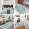 thumbnail image 3 of Boho Kitchen Rugs Sets of 3 Distressed Kitchen Mats for Floor Non Skid Washable Laundry Room Runner Rug Kitchen Area Rug Carpet for Kitchen Floor Hallway Entryway, Vintage Green, 3 of 6