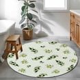 thumbnail image 3 of Round Rugs 3.3Ft, Spring Botanical Round Area Rug Washable Indoor Throw Carpet, Green Olive Berry Branches Leaves Fruit Soft Non Slip Circle Rug for Laundry Room Patio Home Decor Aesthetic, 3 of 8
