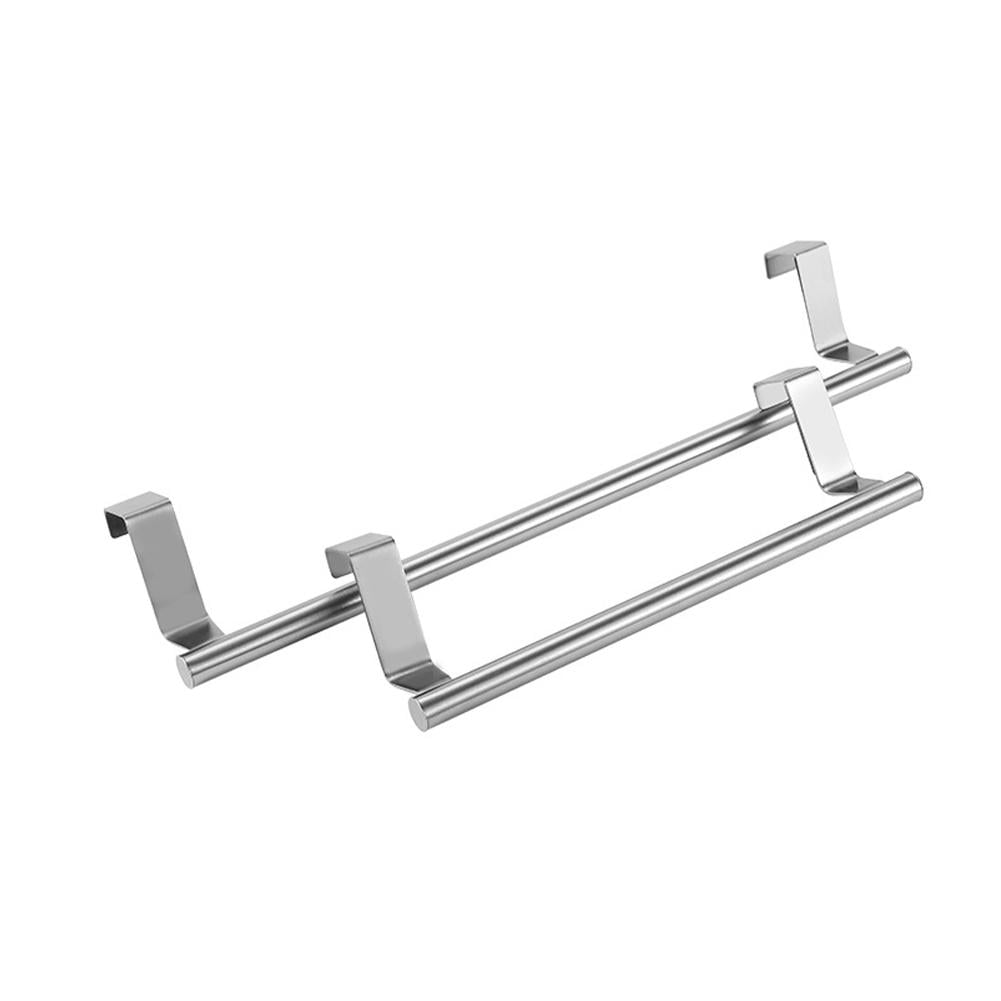 2 Packs Towel Rack Over Door Stainless Steel Towel Bar Hanging Holder