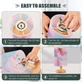 thumbnail image 4 of Watercolor Pink Flowers Table Lamp with USB Port LED Warm Light Lamp Night Light Home Decor, 4 of 7