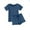 Navy, variant on Ekouaer Pajama Set for Women with Pockets Short Sleeve 2 Piece Lounge Set Women Loose T Shirts and Shorts Soft Sleepwear