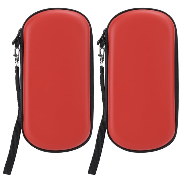 DEWIN 2 Pcs Sac de Rangement Portable Étui Rigide Protecteur en EVA pour Console PSVita 1000 2000 Rouge