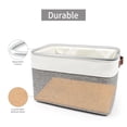thumbnail image 4 of Bidones Bagnizer, cestas grandes de tela, paquete de 3 unidades, 25,5 l, color gris y blanco, 4 of 7