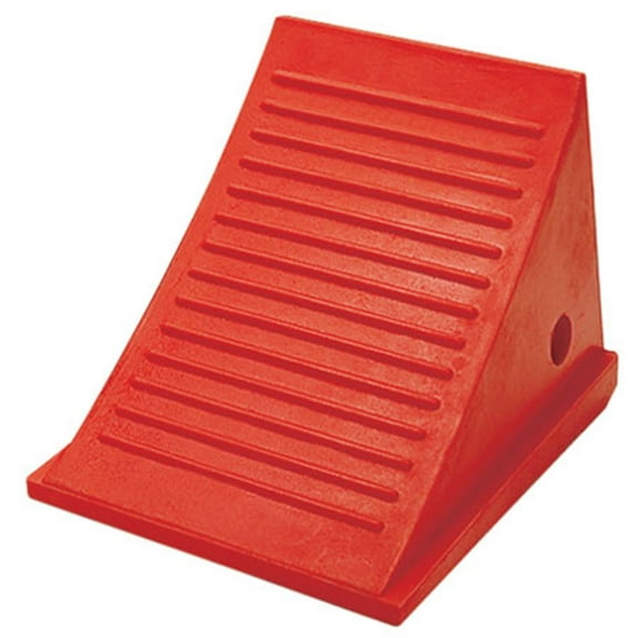 Checkers Wheel Chock, Orange, 9"W, 9"H, Single Style UC1500-6