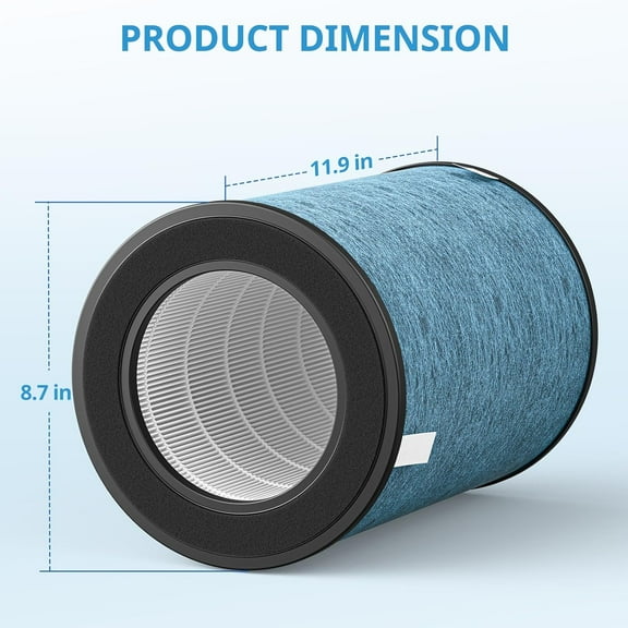 HP302 Replacement Filter Compatible with  HP302, HP301 NeverChange Air Purifier , HP200 Series Air Purifier , 3-in-1 Filter, Part # HE3FKPET, 2 Pack