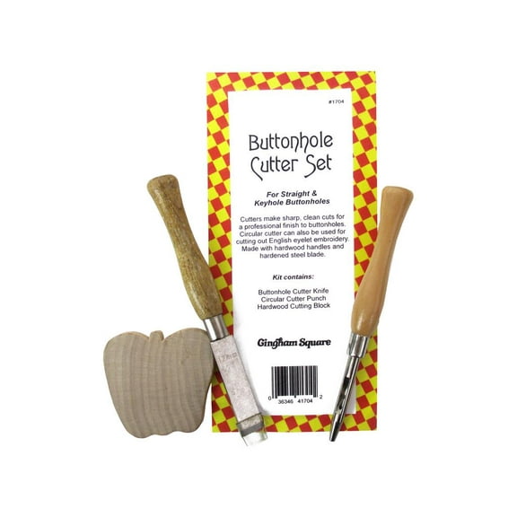 Gingham Square Buttonhole Cutter Set