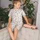 thumbnail image 4 of Fotbe Rose Flowers Pijama Estampada de 2 Piezas para Niños – Ropa de Dormir de Manga Corta Cómoda para Niños y Niñas, Camiseta y Shorts de Algodón-Large, 4 of 6