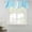 BLue, variant on Brown White Stripe Tie Up Valance Curtains for Windows, Kitchen Curtains Window Treatments, Modern Rustic Vertical Striped Short Window Shades Valances for Bedroom Bathroom Cafe 54"x18"