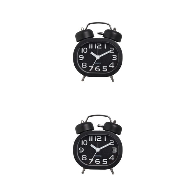 Methold Reloj despertador sin garrapatas, , doble campana, puntero, tipo Metal, relojes de escritorio, decoración, silenciosa, campanas de Type2 NO2