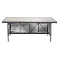 thumbnail image 3 of HomeRoots Furniture 249178 29.9 x 72.8 x 42.5 in. Polyethylene Faux Wood Aluminum Frame Dining Table - Gray, 3 of 3