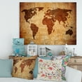 thumbnail image 2 of Designart ' Ancient World Map XI ' Vintage Canvas Wall Art Print, 2 of 4