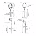 thumbnail image 2 of Pendientes De Hombre/mujer Pendientes De Acero Inoxidable PLATA, 2 of 5