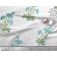 thumbnail image 3 of Soimoi Poly Georgette Fabric Leaves & Floral Block Print Sewing Fabric Yard 52 Inch Wide, 3 of 3