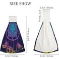 thumbnail image 3 of 1 Pcs Hanging Towels, Dish Towels Gradient Feather Absorbent Hand Towels with Hanging Loop Washcloth for Bathroom Kitchen, 3 of 7