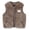 Brown, variant on ZACPNCV Kids Sherpa Fleece Vest Boys Girls Cute Embroidery V‑Neck Full Zip Sleeveless Waistcoat with Pockets Fall Winter Warm Outerwear,Olive Green