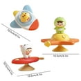 thumbnail image 3 of KOYPTL 3pcs-Suction Cup Rotating Toys for Toddlers 1 2 3 Years Old Early Learning Sensory Soothing Toys for Baby Bath Car Ship Travel,Gift for Kids 6-12-18 Months Christmas Stocking Stuffers Birthday, 3 of 6