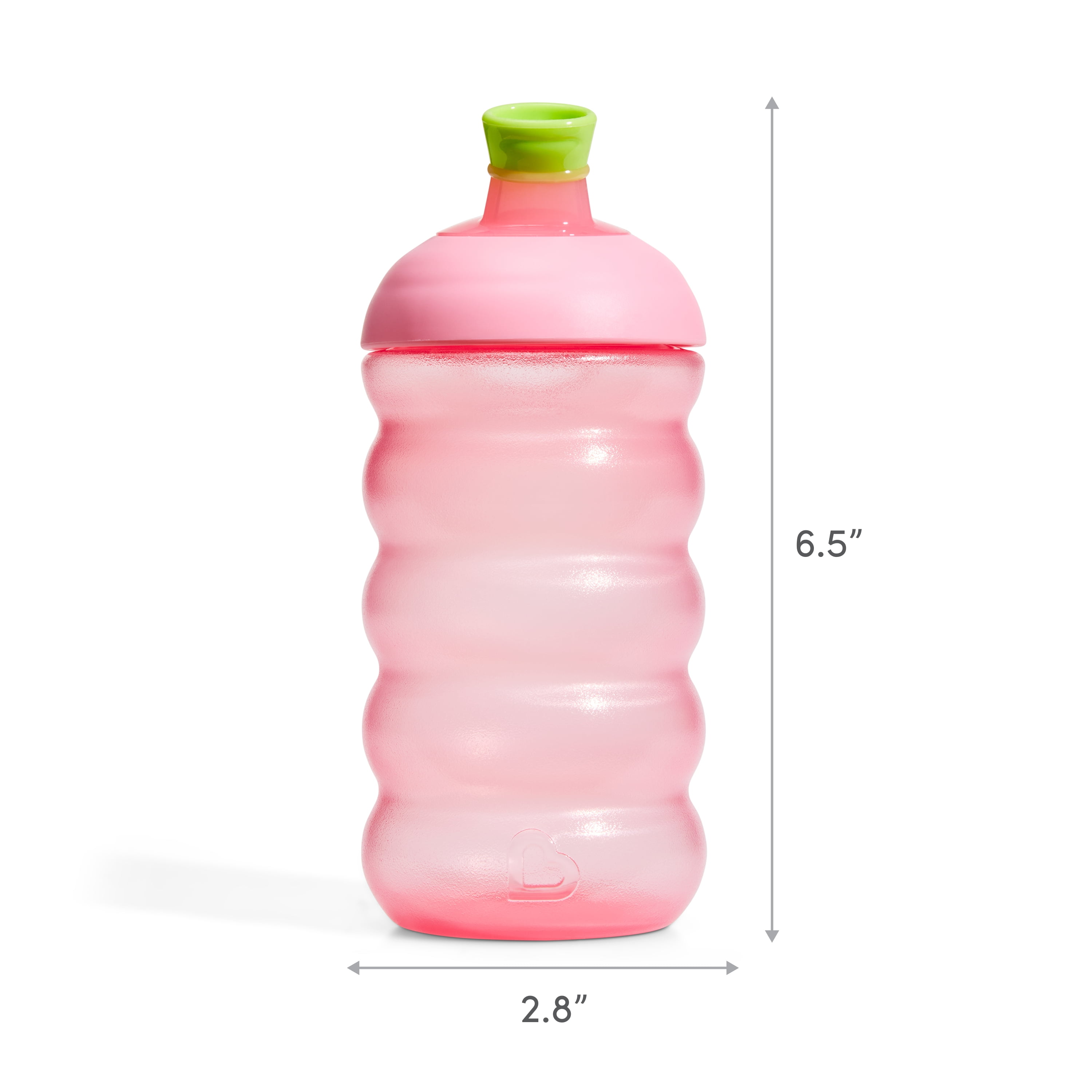 Munchkin Click Lock Toddler Sippy Cups, Spill Proof Sippy Cup for 9 Months Old and Up with Soft, Bite Proof Spout, 10 oz, Pink/Purple, 2 Pack, Unisex
