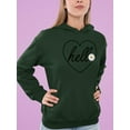 thumbnail image 2 of Hello Heart W Daisy Hoodie Women -Image by Shutterstock, Female 5X-Large, 2 of 4