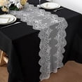 thumbnail image 3 of BalsaCircle 15x117" White Premium Lace Table Runner Scalloped Edges Party Events Decorations, 3 of 8
