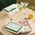 thumbnail image 2 of 1 Set Ice Cube Tray with Ice Shovel 28 Grids Foldable Lid Press Demoulding Stackable Low Temperature Resistance DIY Ice Tray for Kitchen, 2 of 8