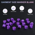 thumbnail image 2 of Uxcell 300-Pack Marcadores de Percha para Ropa, Clips de Tamaño 3XL Codificados por Color de Plástico que se Ajustan a Varillas de 3mm-5mm [Púrpura], 2 of 6