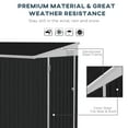 thumbnail image 5 of Outsunny 4' x 8' Steel Garden Storage Shed, Lean to Shed Outdoor Metal Tool House with Lockable Door & Air Vents for Backyard Patio Lawn, Dark Gray, 5 of 10