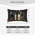 thumbnail image 4 of Rateoe Two Bottles Of Red And White Wine Pattern Pillow Covers with Invisible Zipper(Pillows are not Included) Standard Pillowcases-16"x24", 4 of 6