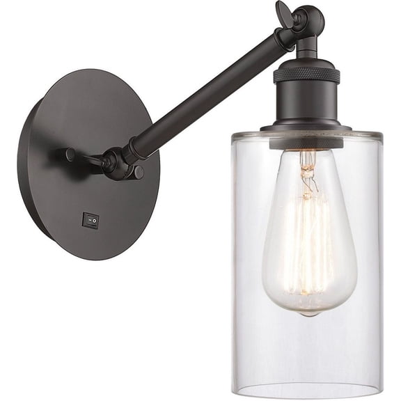 317-1W-OB-G802-LED-Innovations Lighting-Clymer - 1 Light Wall Sconce In Art Nouveau Style-11.25 Inches Tall and 5.3 Inches Wide Oil Rubbed Bronze