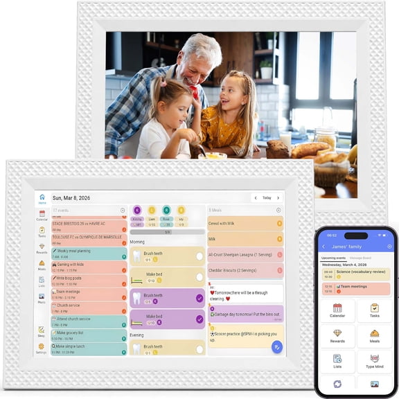 FORC 10.1-Inch Digital Calendar, WiFi Family Planner, No Subscription