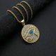 thumbnail image 1 of 18k chapado en oro Ojo de Horus Ojo de Ra Egipto Protección Etiqueta de perro Colgante Collar de acero inoxidable Regalo de la joyería JAMW Sencillez, 1 of 4