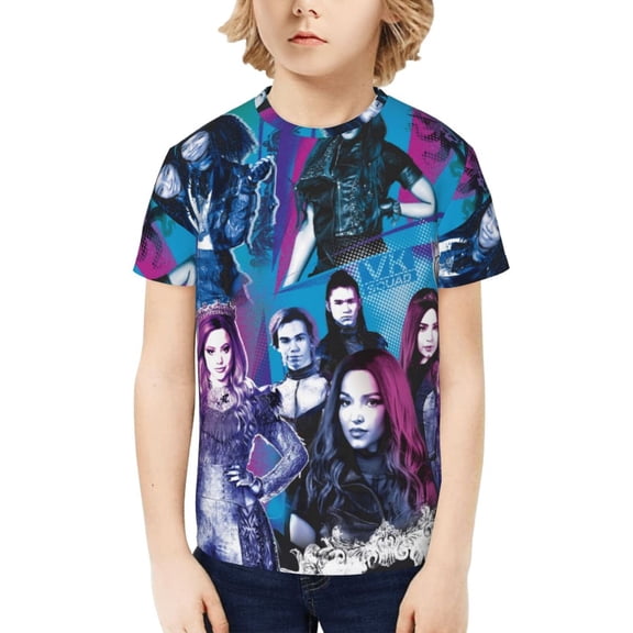 Descendants Boys Girls T-Shirts Graphic Print Short Sleeve Tops Casual Crew Neck T-Shirt Streetwear for Youth Kids