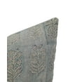 thumbnail image 4 of Fabdivine Thick Linen Hand Block Print Decorative Throw Pillow Cover , 14"X14", Gray, 4 of 5