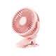 thumbnail image 1 of Inteprter Ventilador de Clip pequeño con carga USB, portátil, ajustable, para el hogar, la escuela, el bolsillo de escritorio, ventiladores eléctricos Electrodomésticos Rosado Inteprter HA064269-02, 1 of 6