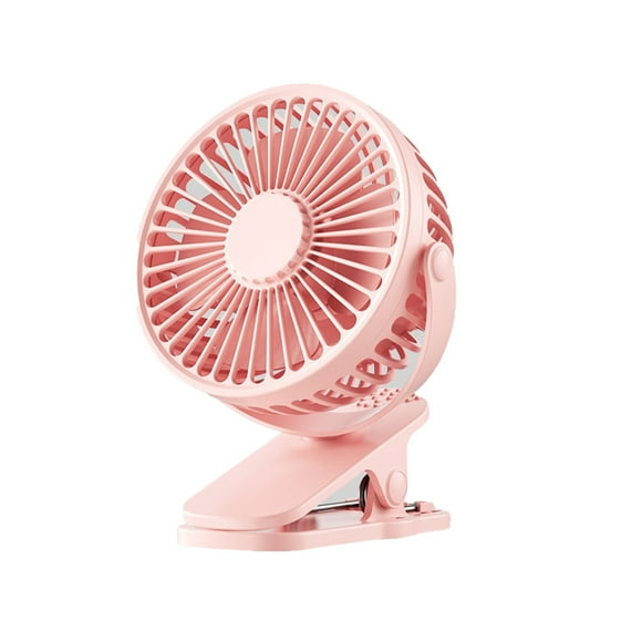 Inteprter Ventilador de Clip pequeño con carga USB, portátil, ajustable, para el hogar, la escuela, el bolsillo de escritorio, ventiladores eléctricos Electrodomésticos Rosado Inteprter HA064269-02