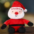 thumbnail image 3 of Peluche navideño para muñeca en miniatura de Papá Noel, decoración hecha a mano, suave para fiestas., 3 of 5