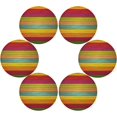 thumbnail image 3 of SKYSONIC Wooden Colored Stripes Round Placemats for Dining Table Non-Slip Heat-Resistant Polyester Table Mats Set of 1 Washable Table Mats for Kitchen Dining Table Decoration (26), 3 of 7